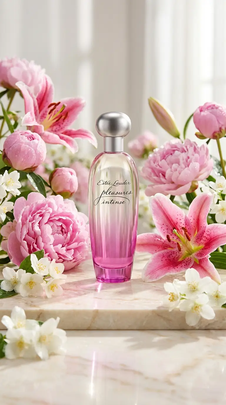 Bottle of Estee Lauder Pleasures Intense Perfume