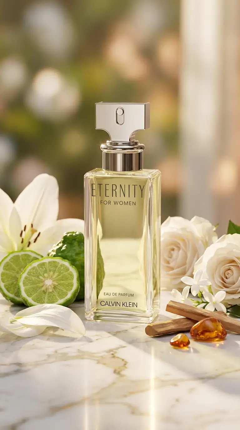 Calvin Klein Eternity perfume bottle and packaging